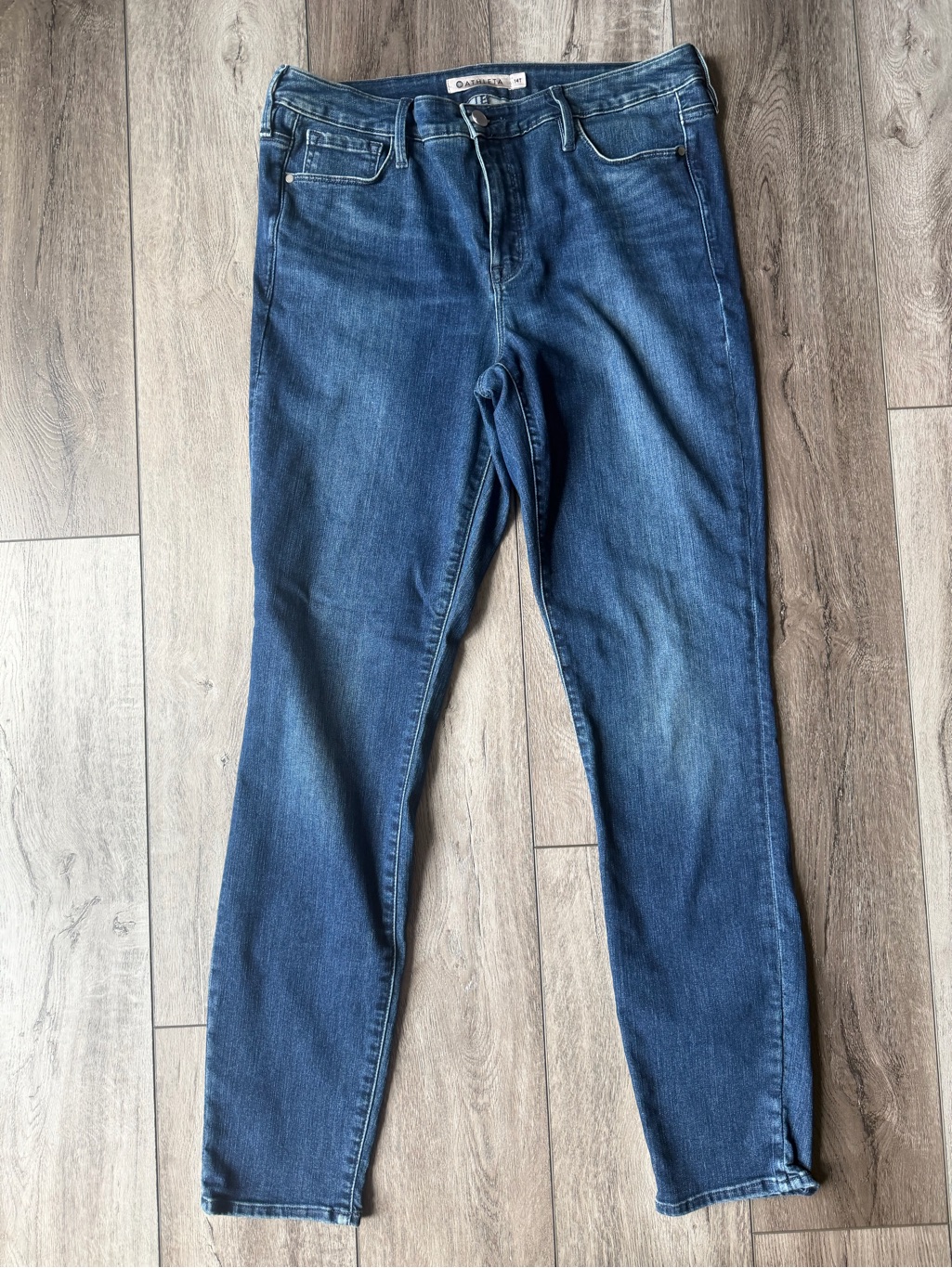 Athleta Women's Sculptek Skinny Jeans In Dark Blue Denim (14t)